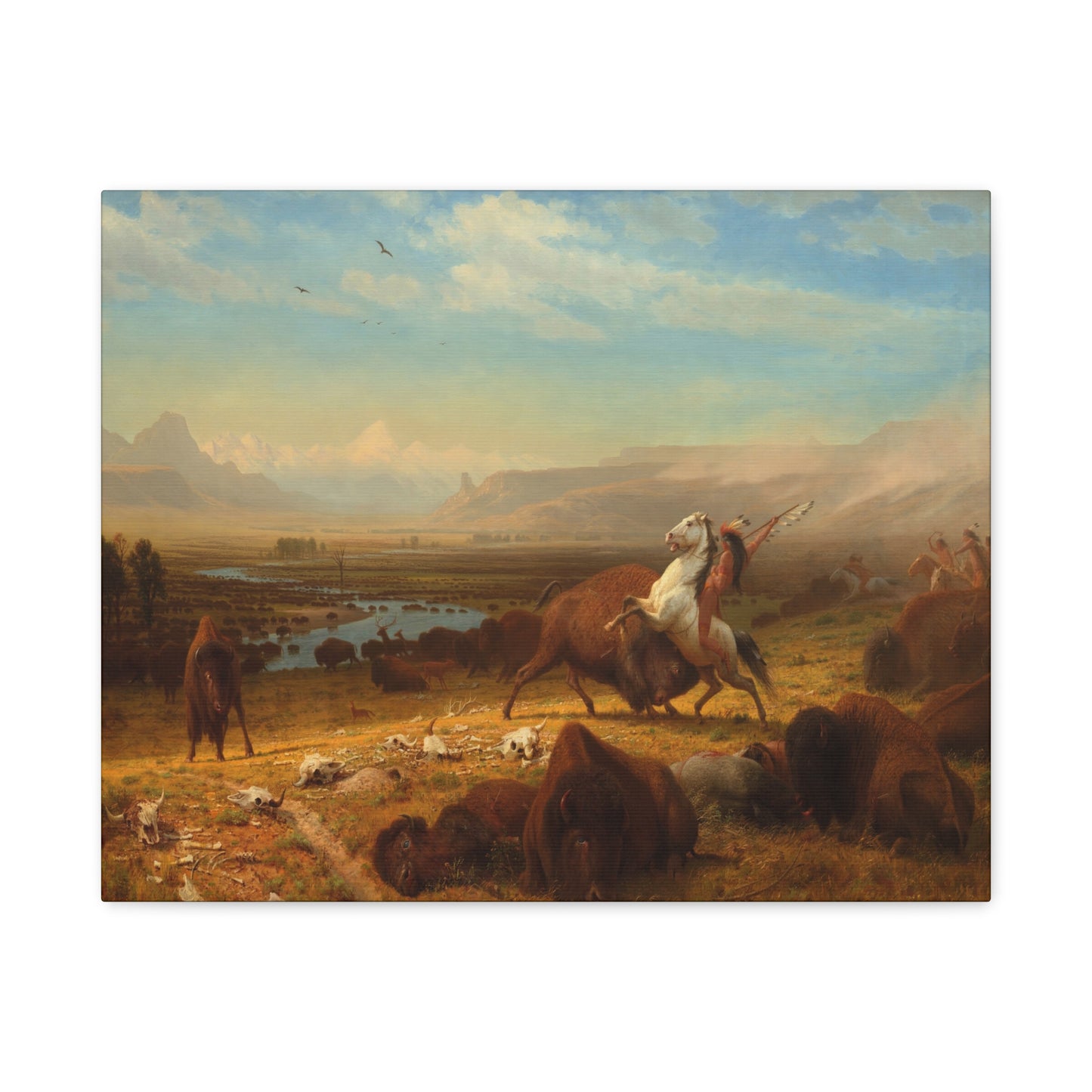 Bierstadt, Albert - The Last of the Buffalo  (1888) - Canvas Block, unframed