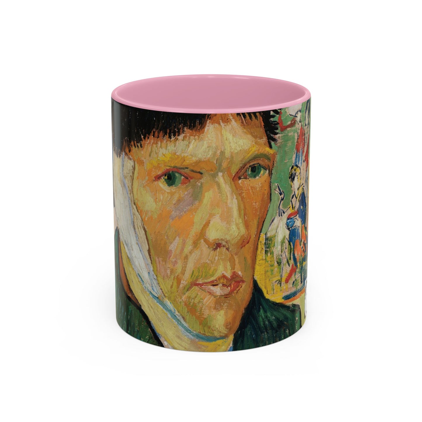 Van Gogh, Vincent - Self Portrait with Bandaged Ear (1889) - Colorful Accent Mugs