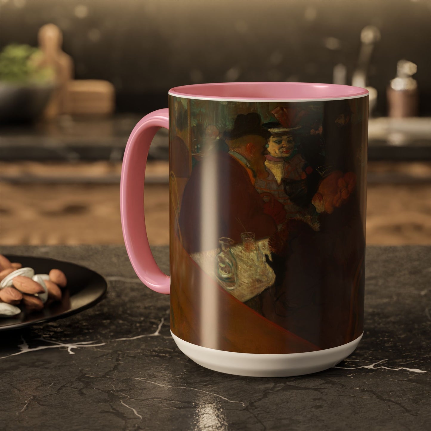 Toulouse-Lautrec, Henri - At the Moulin Rouge (1892) - Colorful Accent Mugs