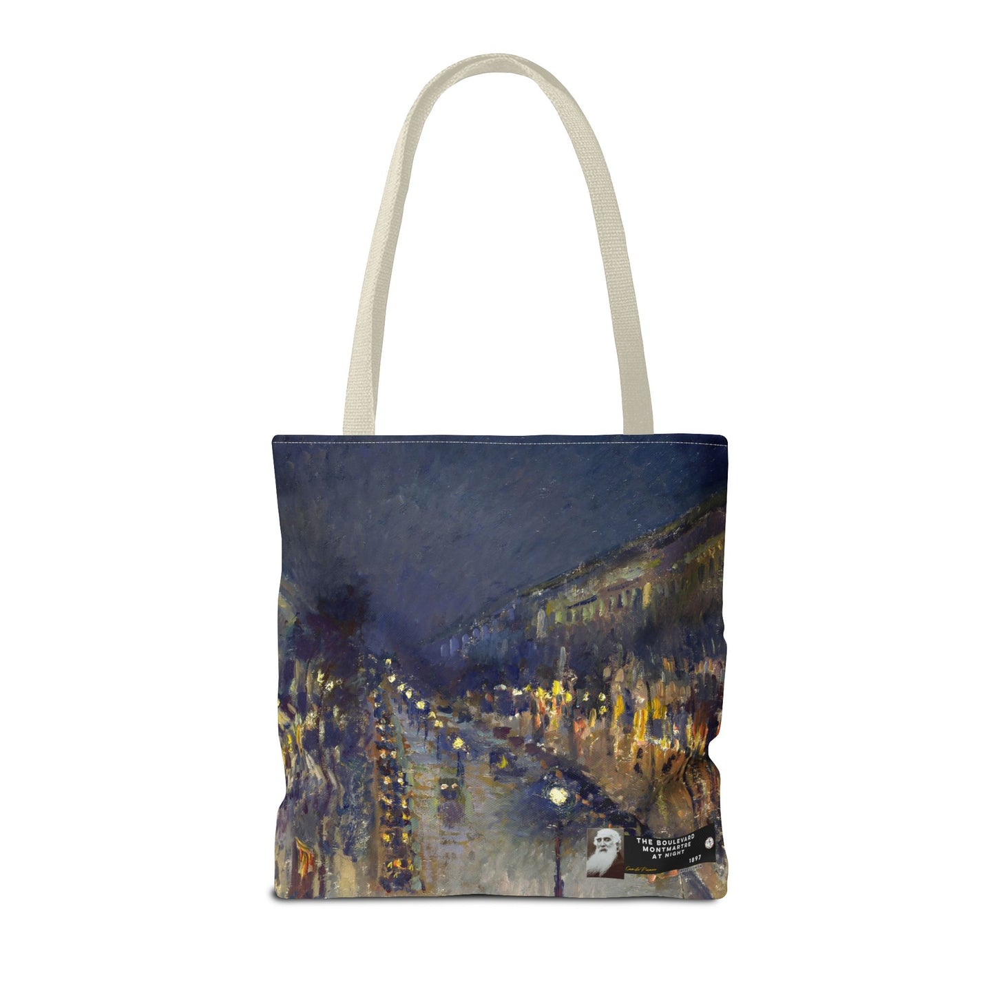 Pissarro, Camille - The Boulevard Montmartre At Night (1897) - Tote Bag