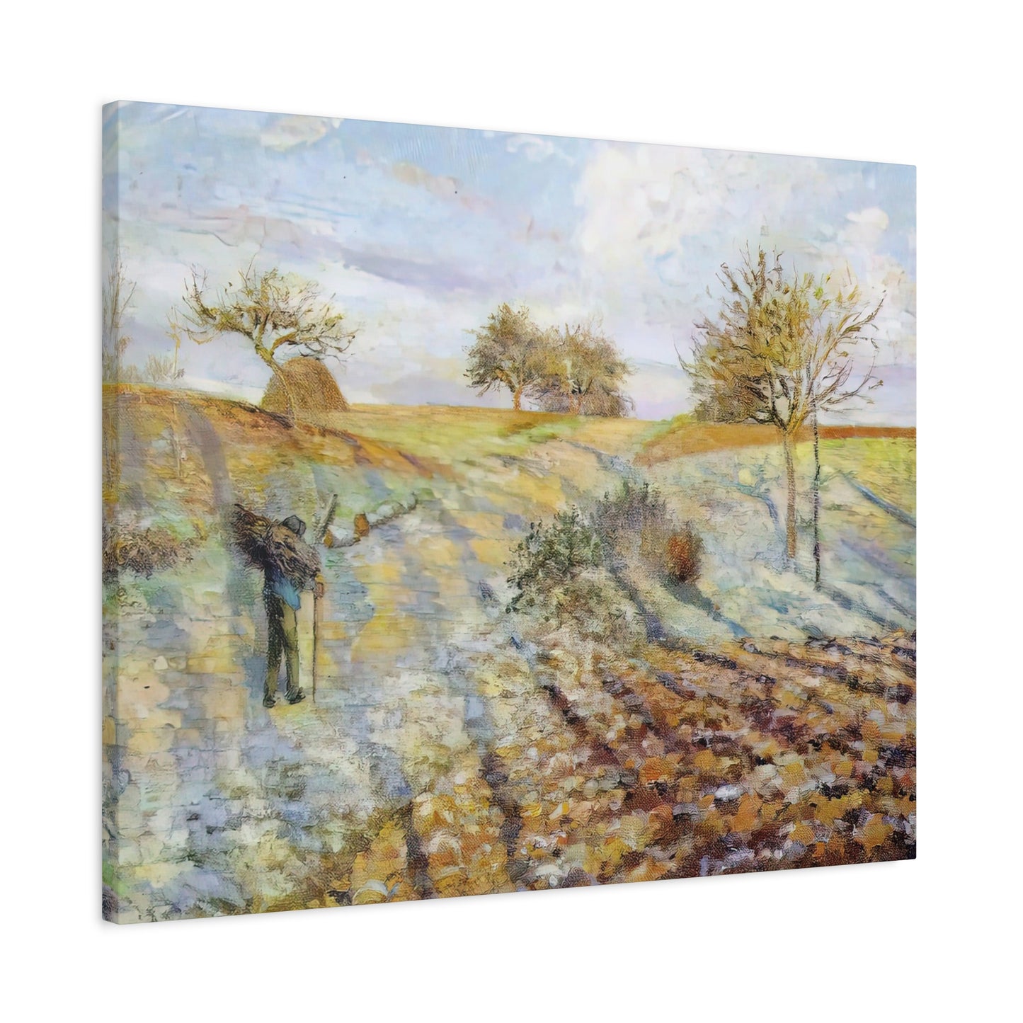 Pissarro, Camille - Hoarfrost (1873) - Canvas Block, unframed