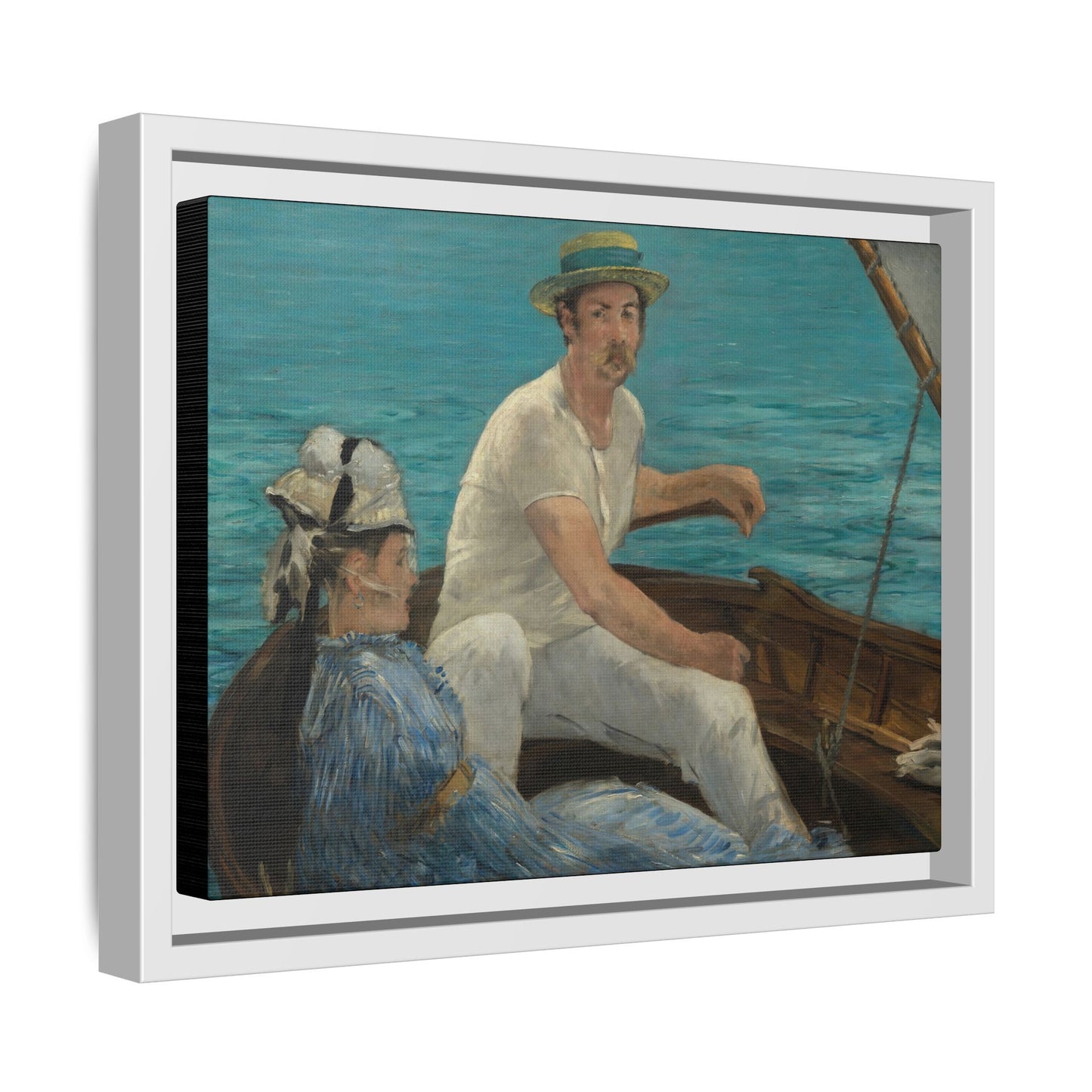Manet, Édouard - Boating (1874) - Matte Canvas, Framed
