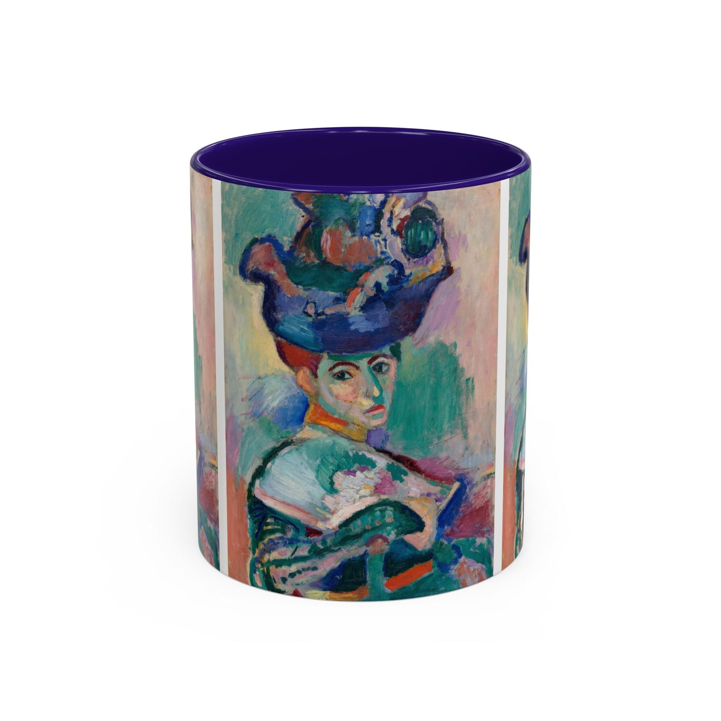 Matisse, Henri - Woman with a Hat (1905) - Colorful Accent Mugs