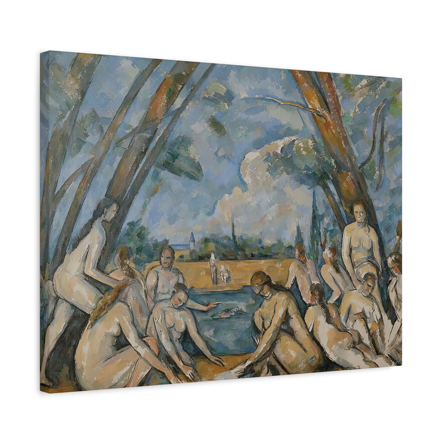 Cézanne, Paul - The Large Bathers (1906) - Canvas Block, unframed