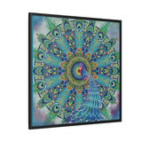 Melek Taus Mandala - Framed Canvas