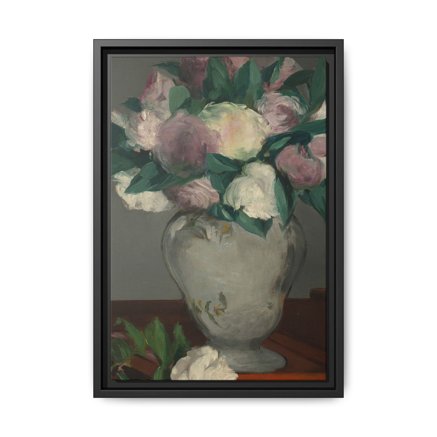 Manet, Édouard - Peonies (1864) - Matte Canvas, Framed
