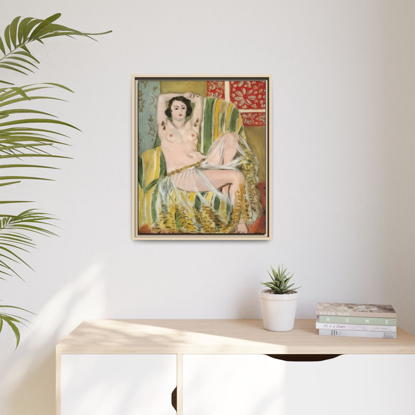 Matisse, Henri - Odalisque with Raised Arms (1923) - Matte Canvas, Framed