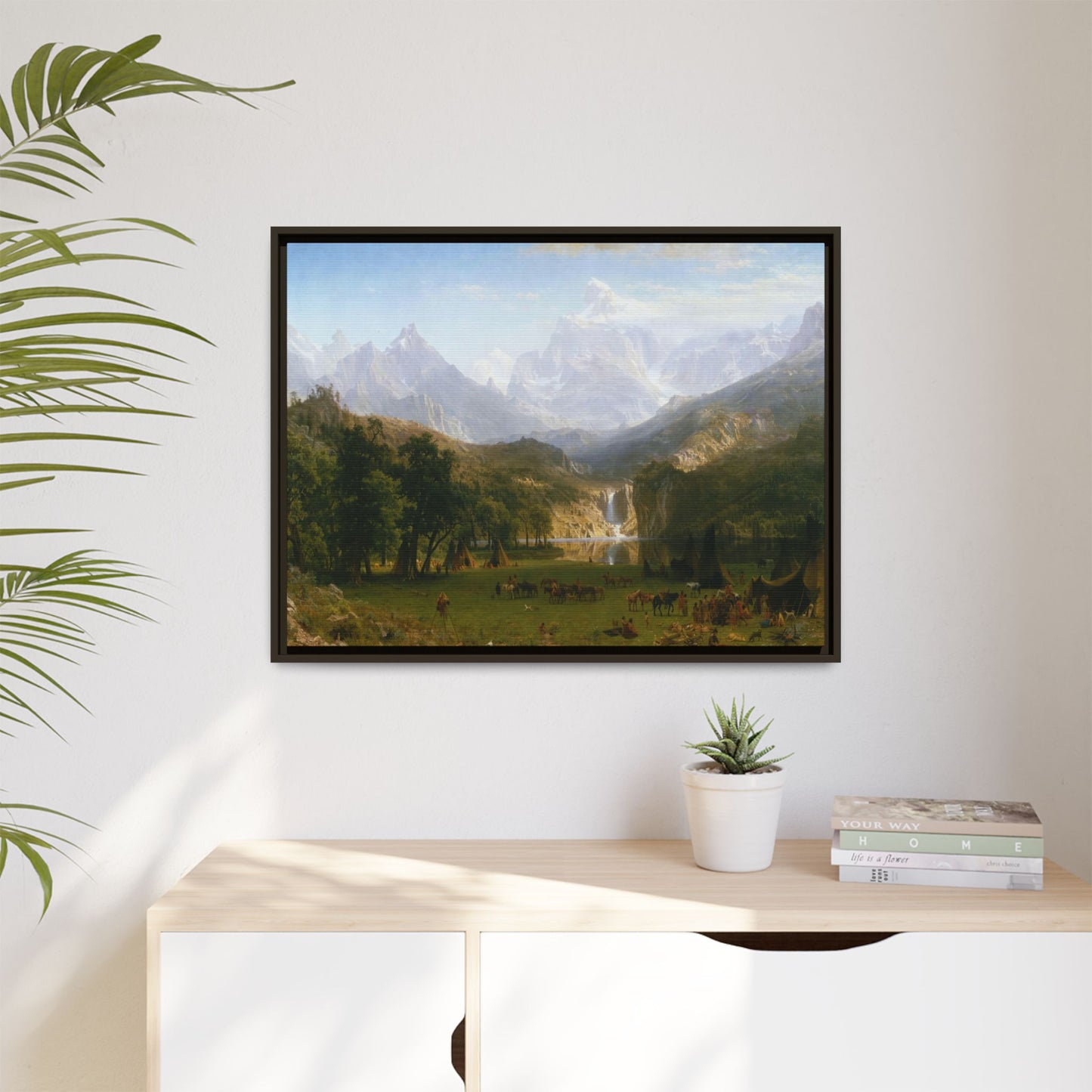 Bierstadt, Albert - The Rocky Mountains, Lander’s Peak (1863) - Matte Canvas, Framed