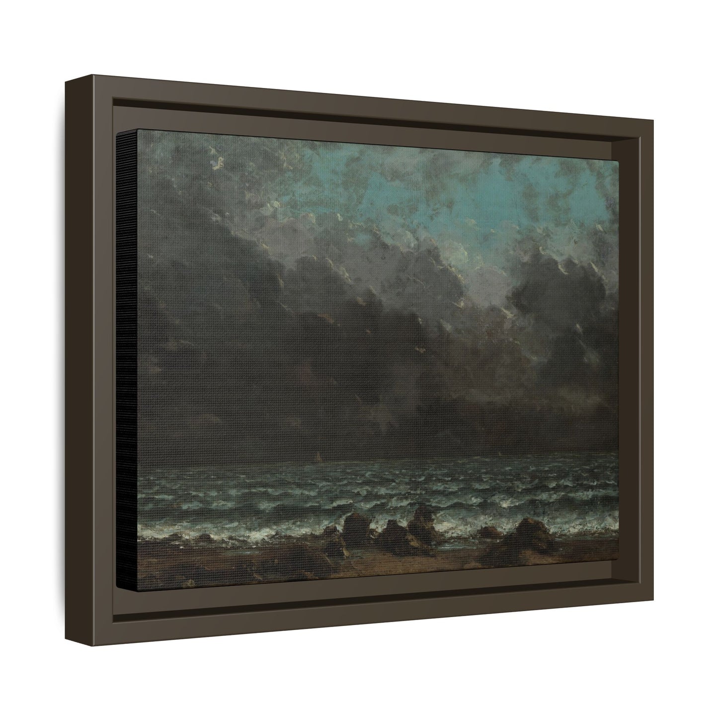Courbet, Gustave - The Sea (1865) - Matte Canvas, Framed
