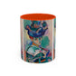 Matisse, Henri - Woman with a Hat (1905) - Colorful Accent Mugs