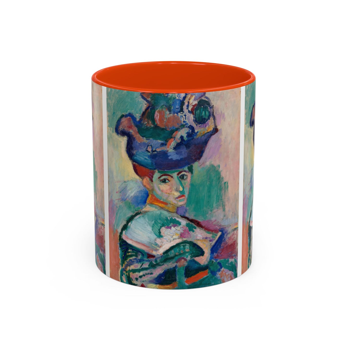 Matisse, Henri - Woman with a Hat (1905) - Colorful Accent Mugs