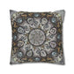 Pacio, Adam - Memento Mori Mandala - Suede Square Pillowcase