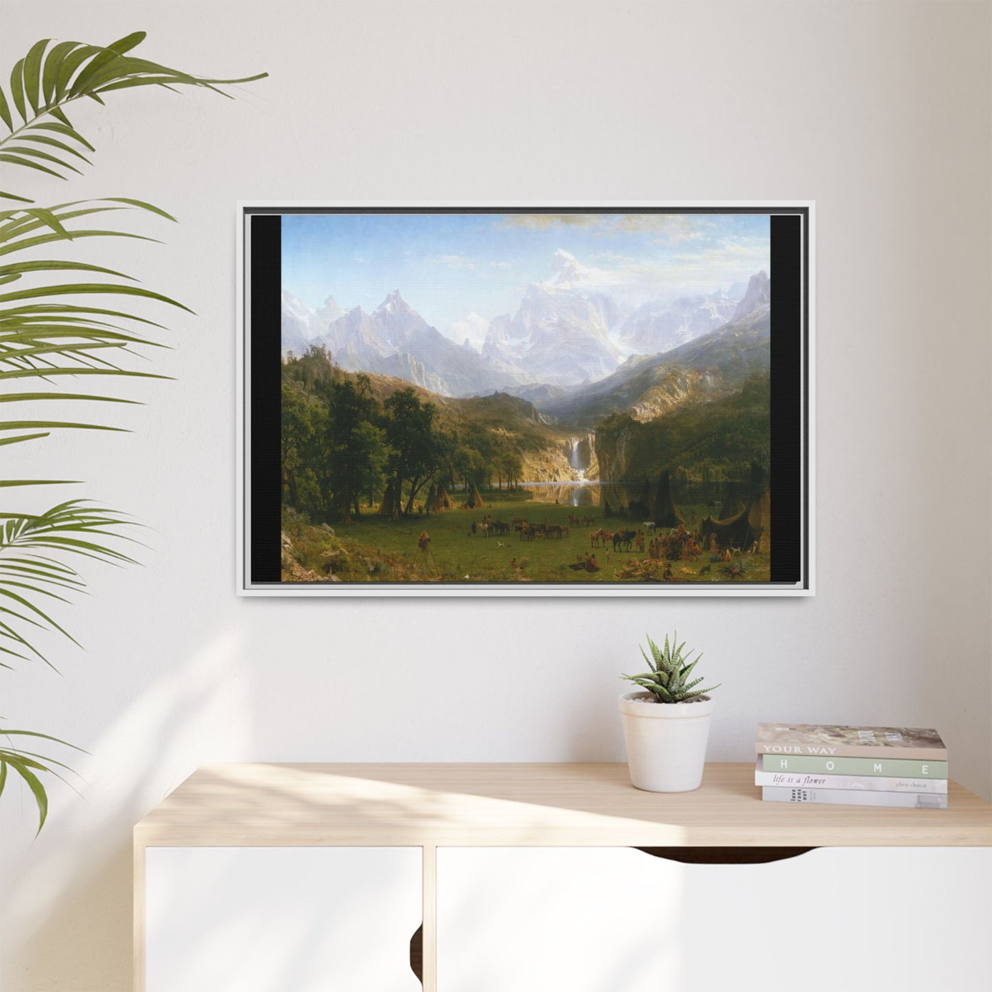 Bierstadt, Albert - The Rocky Mountains, Lander’s Peak (1863) - Matte Canvas, Framed