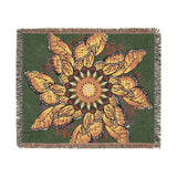 Monarch Butterfly Mandala - Woven Blanket
