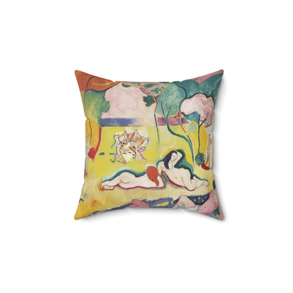 Matisse, Henri - The Joy of Life (1905) - Suede Square Pillow