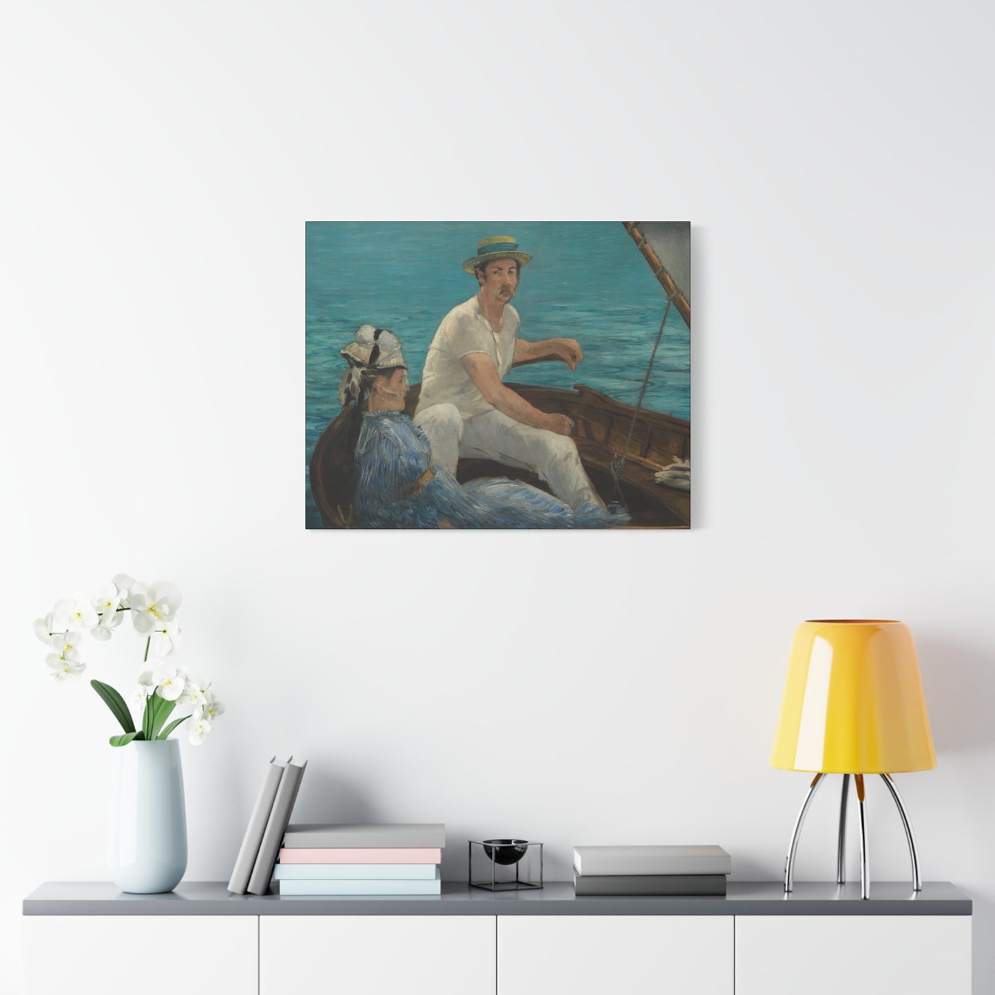 Manet, Édouard - Boating (1874) - Canvas Block, unframed
