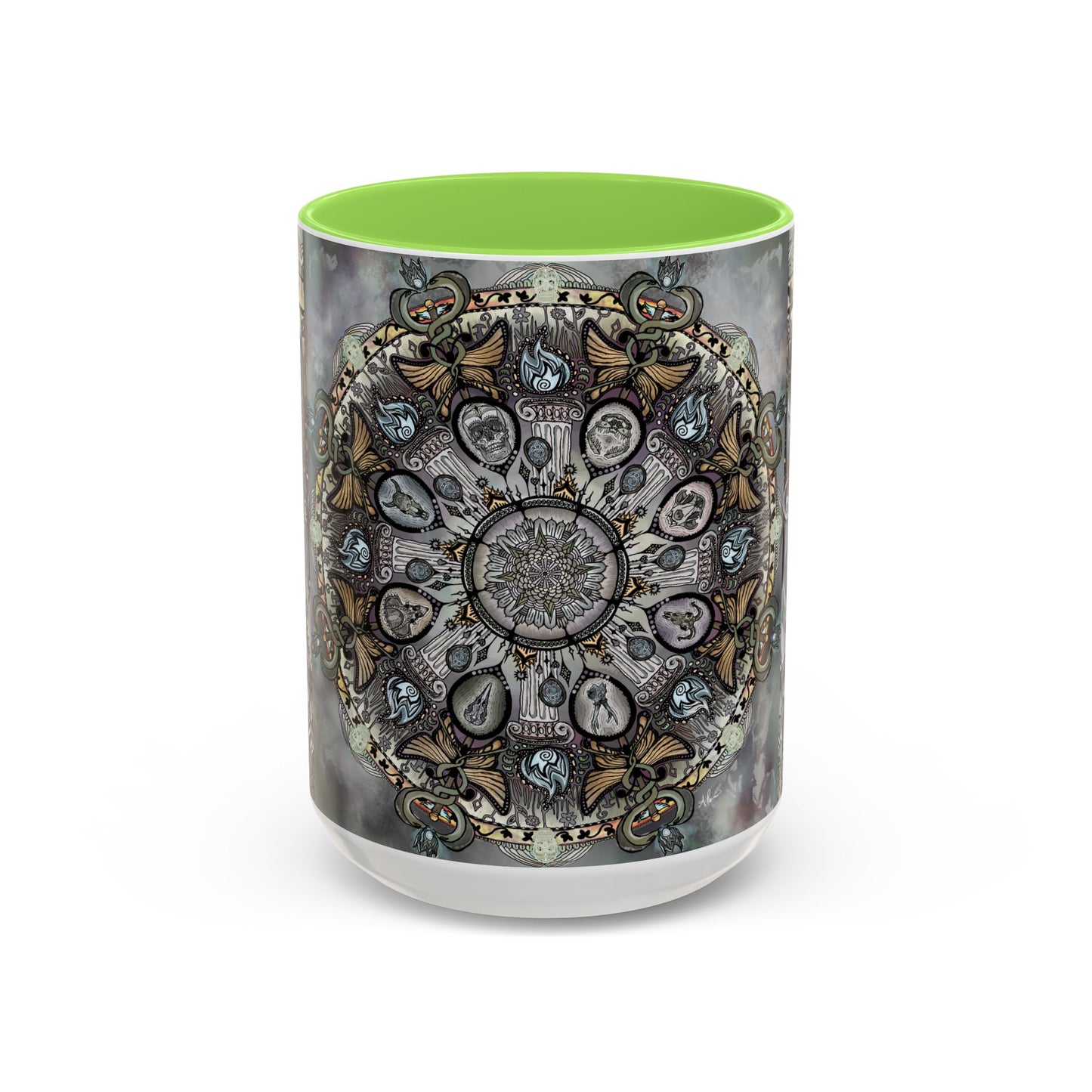 Pacio, Adam - Memento Mori Mandala - Colorful Accent Mugs