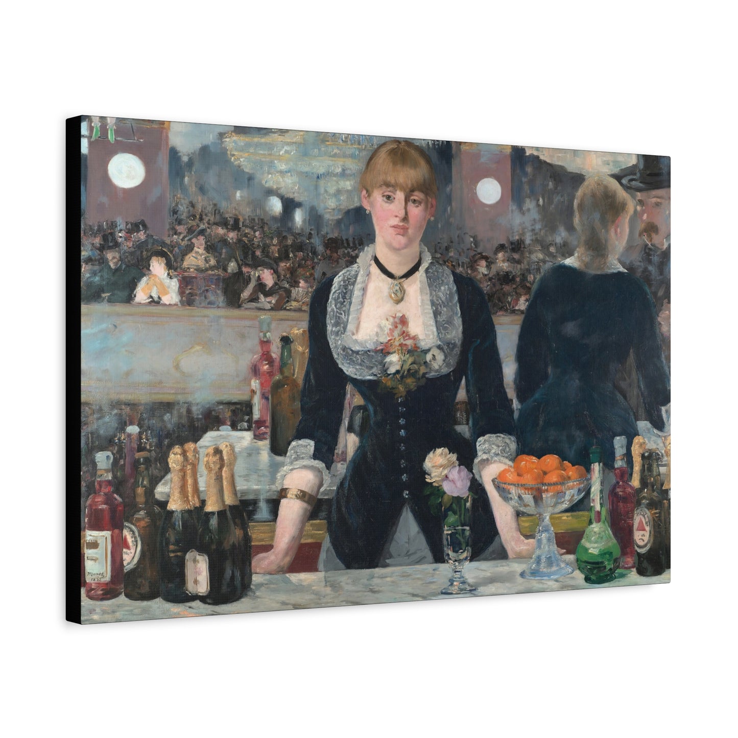 Manet, Édouard - A Bar at the Folies-Bergère (1880) - Canvas Block, unframed