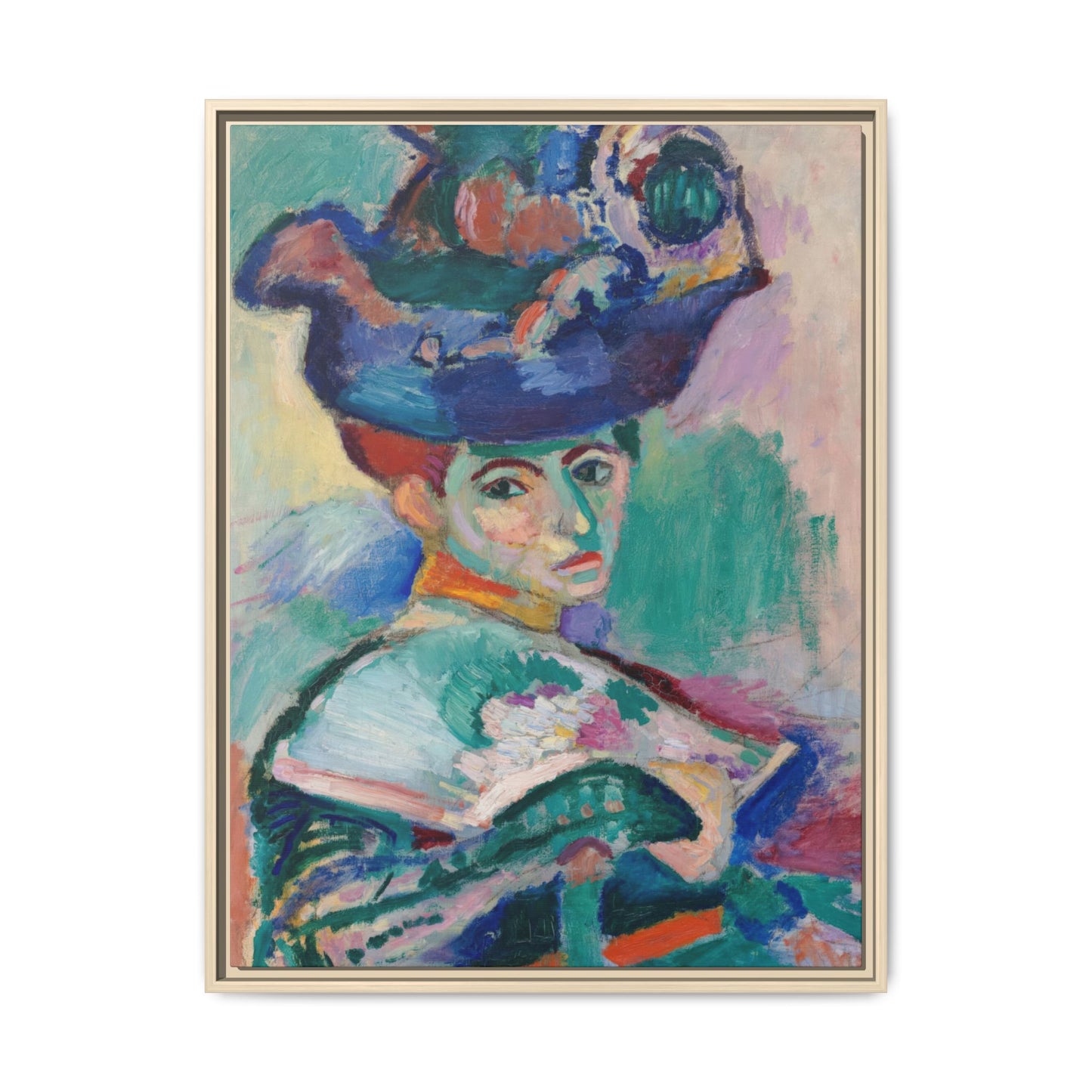 Matisse, Henri - Woman with a Hat (1905) - Matte Canvas, Framed