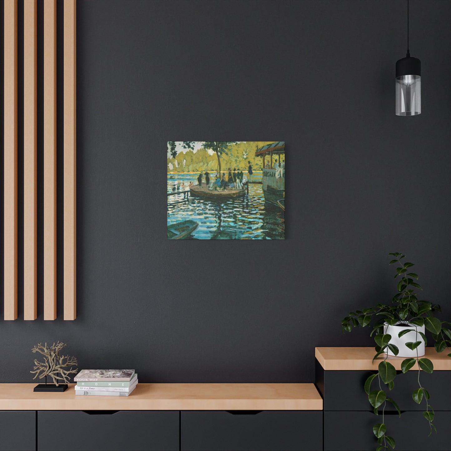 Monet, Claude - La Grenouillere (1869) - Canvas Block, unframed