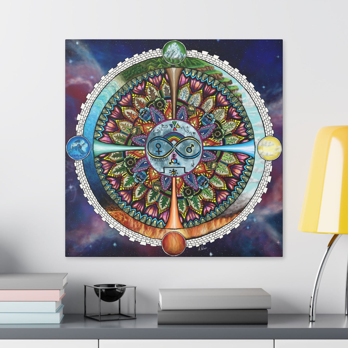 Lunar Rites Mandala - Canvas Block