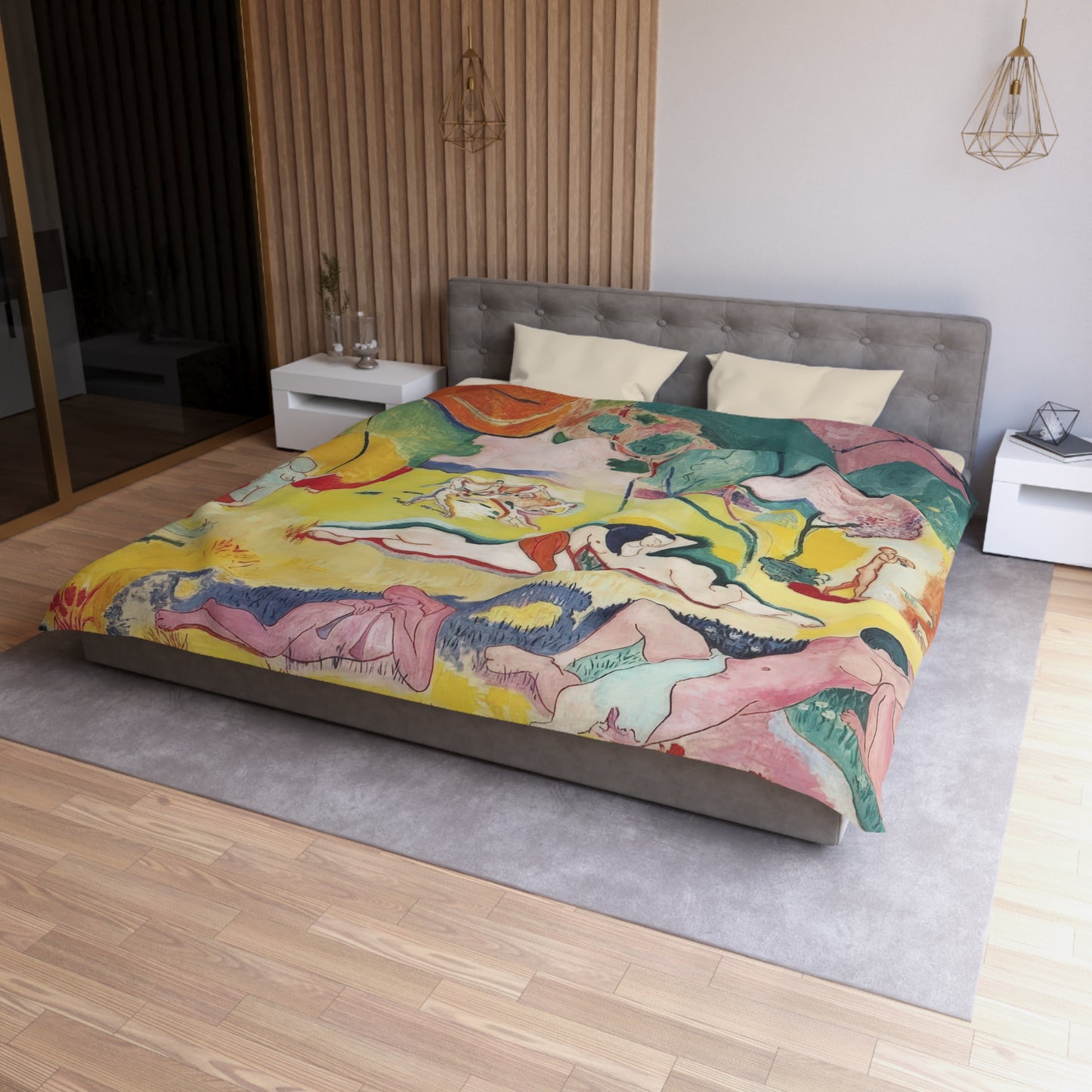 Matisse, Henri - The Joy of Life (1905) - Microfiber Duvet Cover