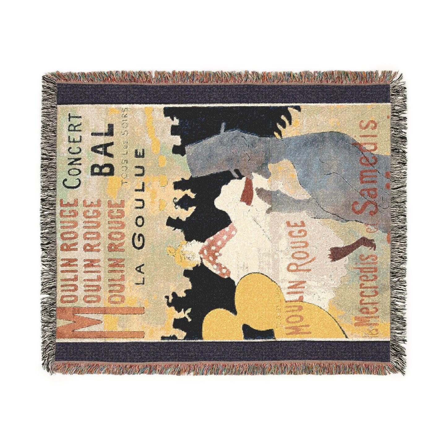Lautrec, Henri - Moulin Rouge - La Goulue (1891) - Woven Blanket