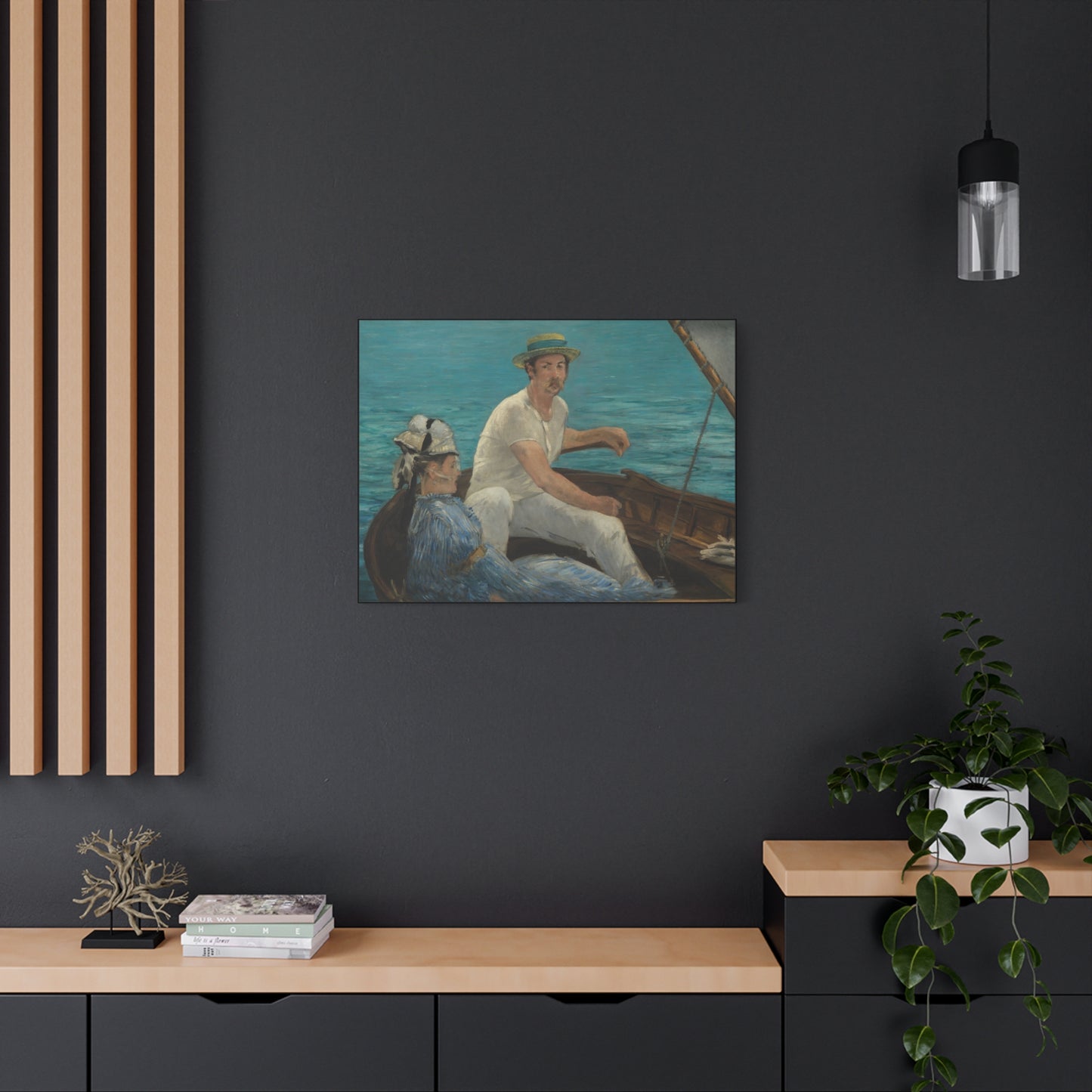 Manet, Édouard - Boating (1874) - Canvas Block, unframed