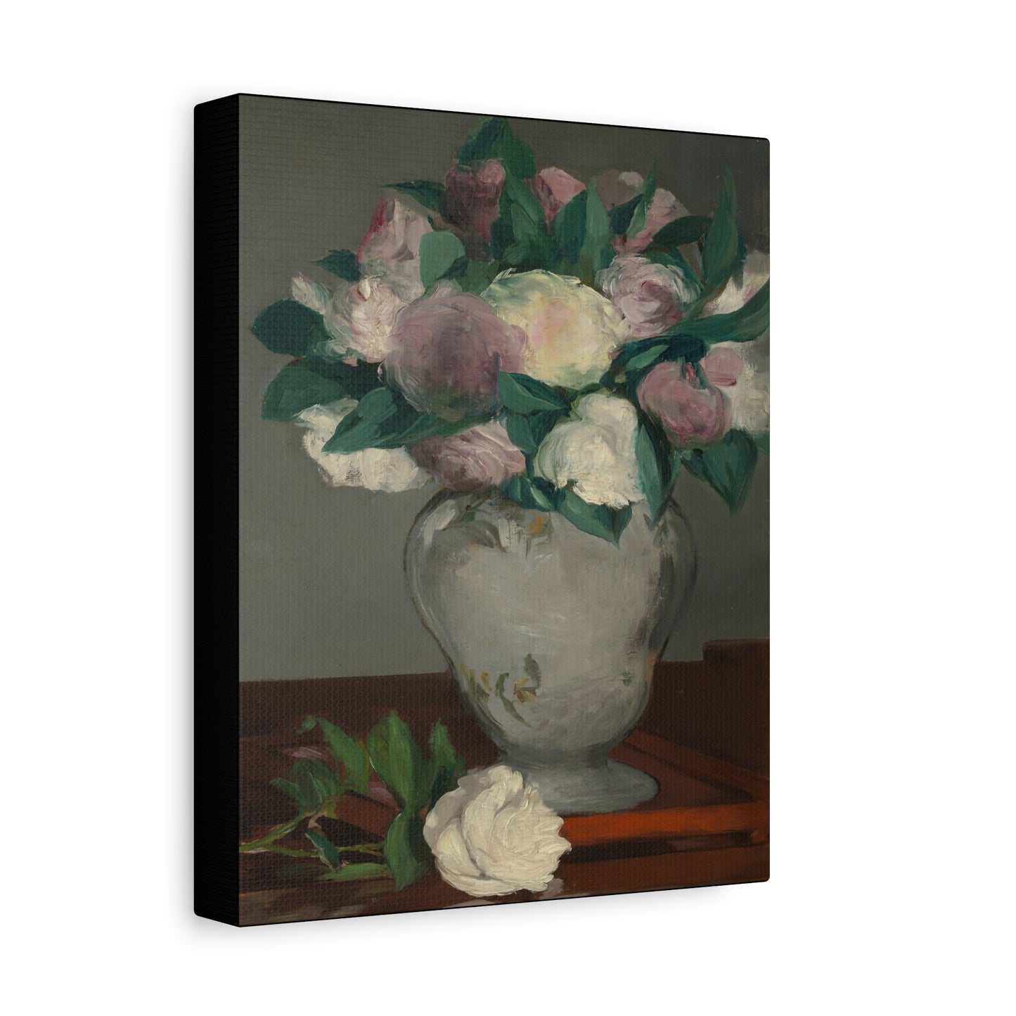 Manet, Édouard - Peonies (1864) - Canvas Block, unframed