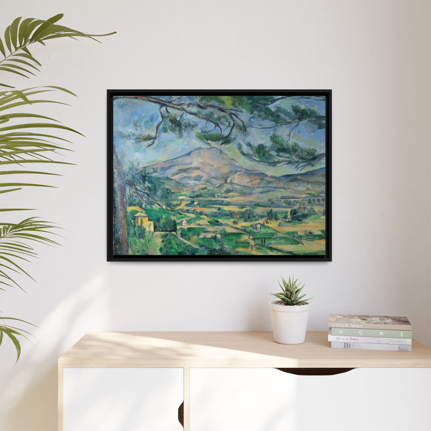 Cézanne, Paul - Mont Sainte-Victoire with Large Pine (1887) - Matte Canvas, Framed