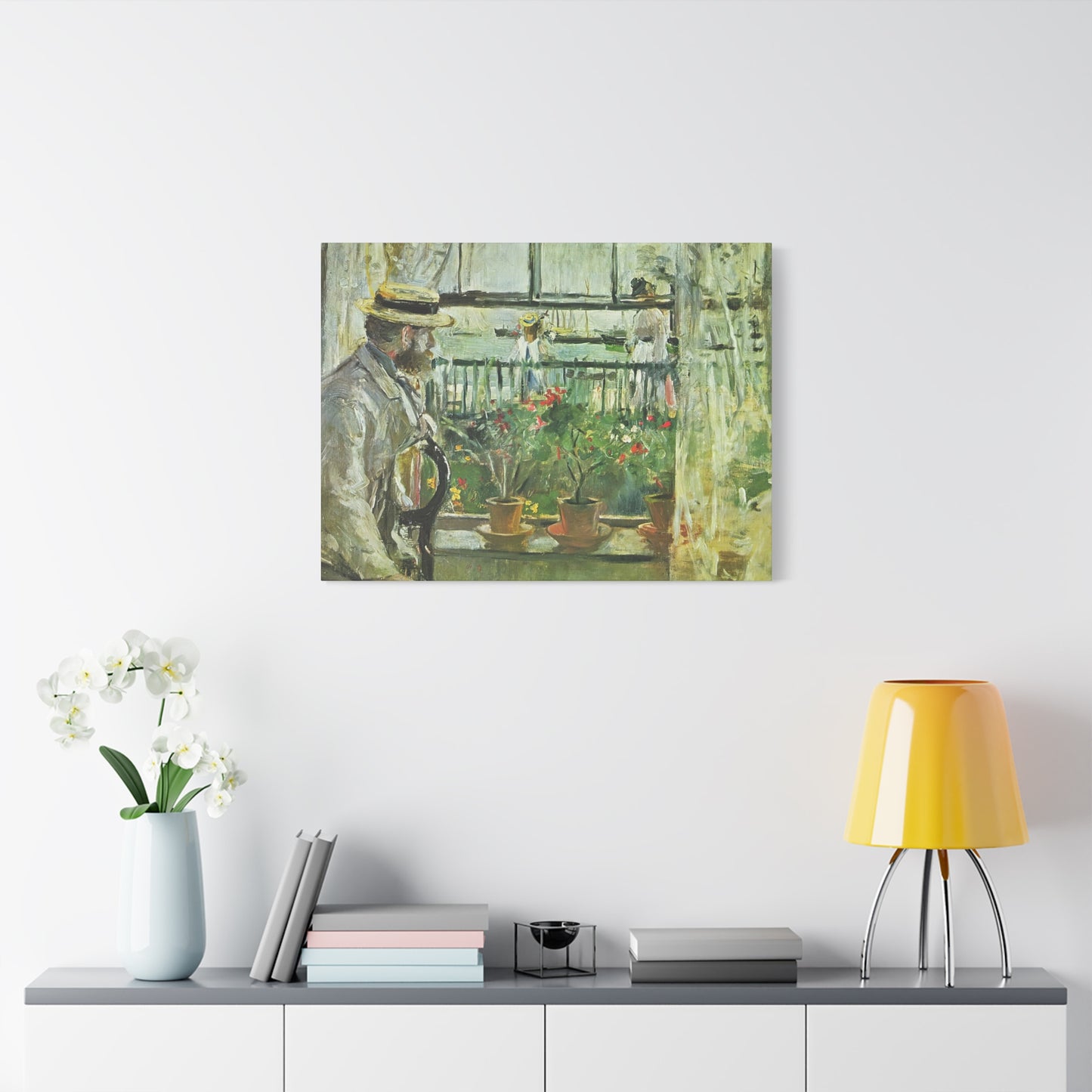 Morisot, Berthe - Eugene Manet on the Isle of Wight (1875) - Canvas Block, unframed
