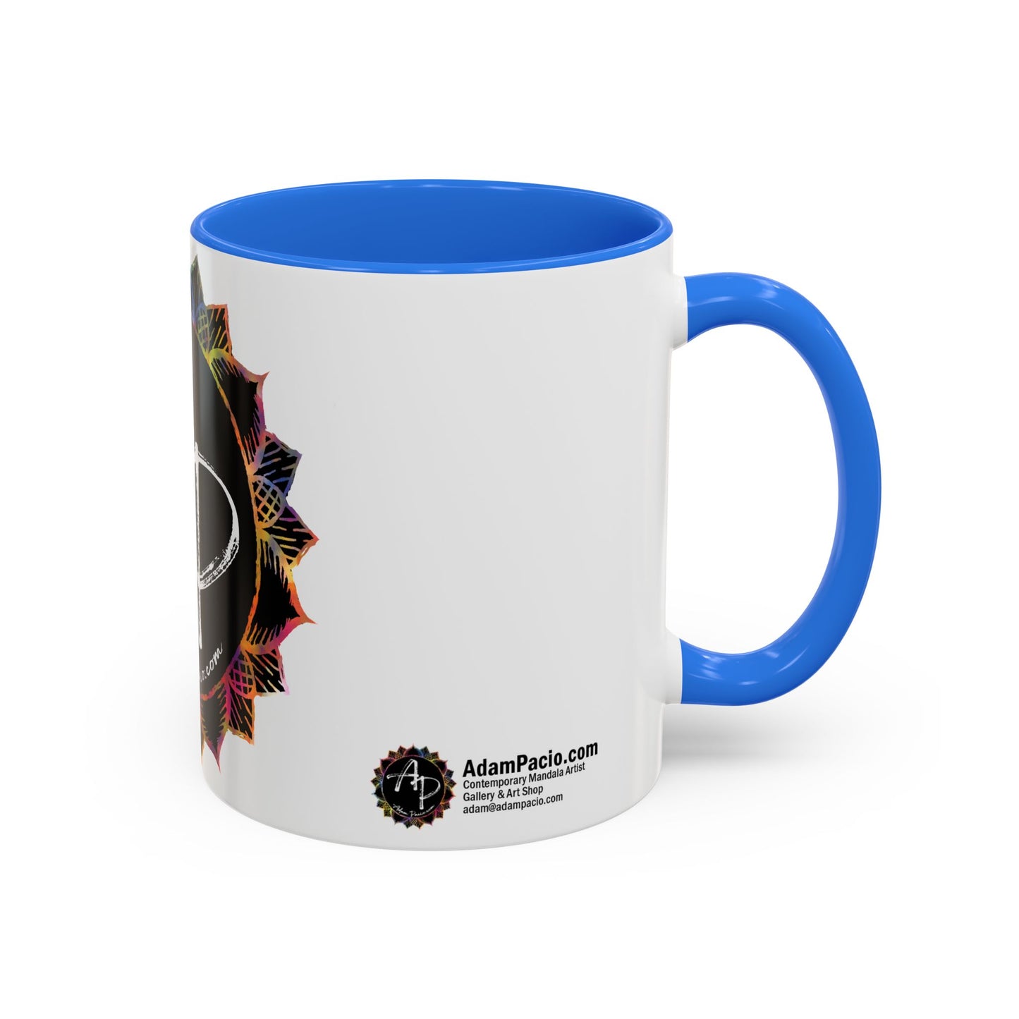 AdamPacio.com - Black Logo - Colorful Accent Mugs