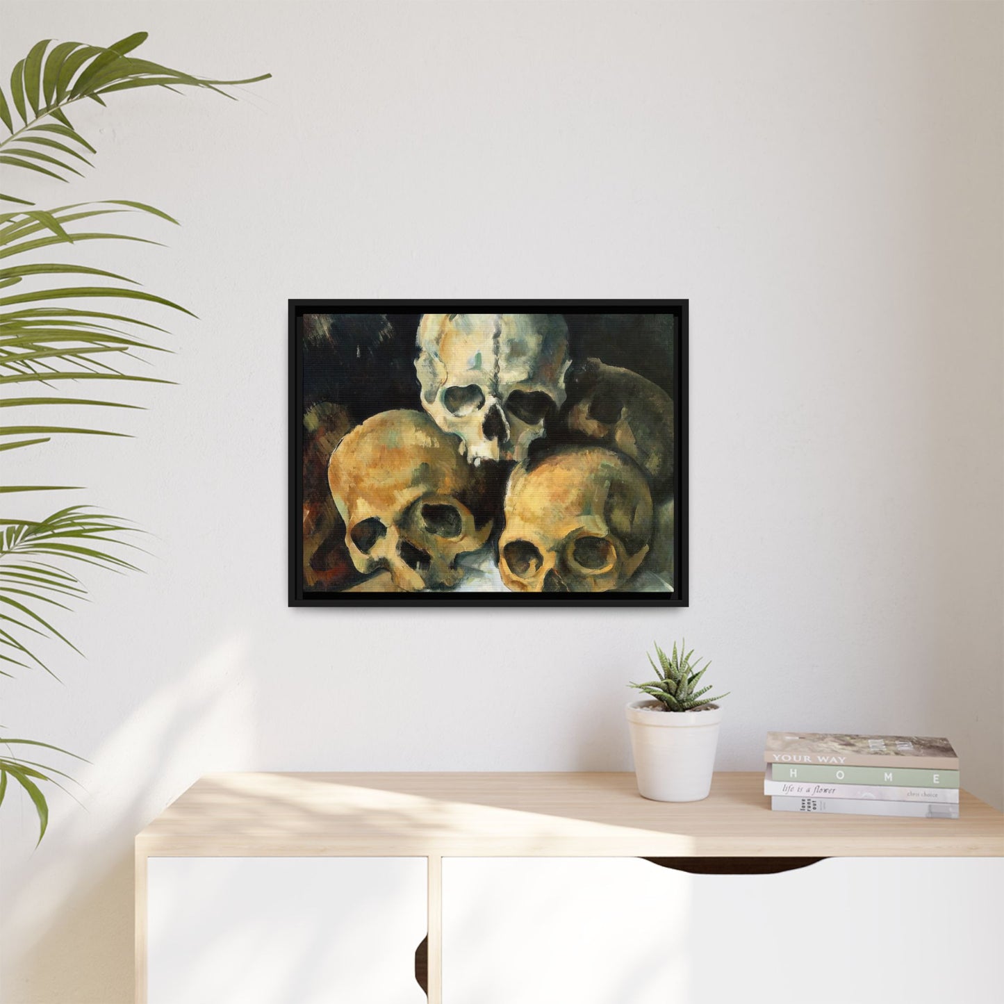 Cézanne, Paul - Pyramid of Skulls (1901) - Matte Canvas, Framed