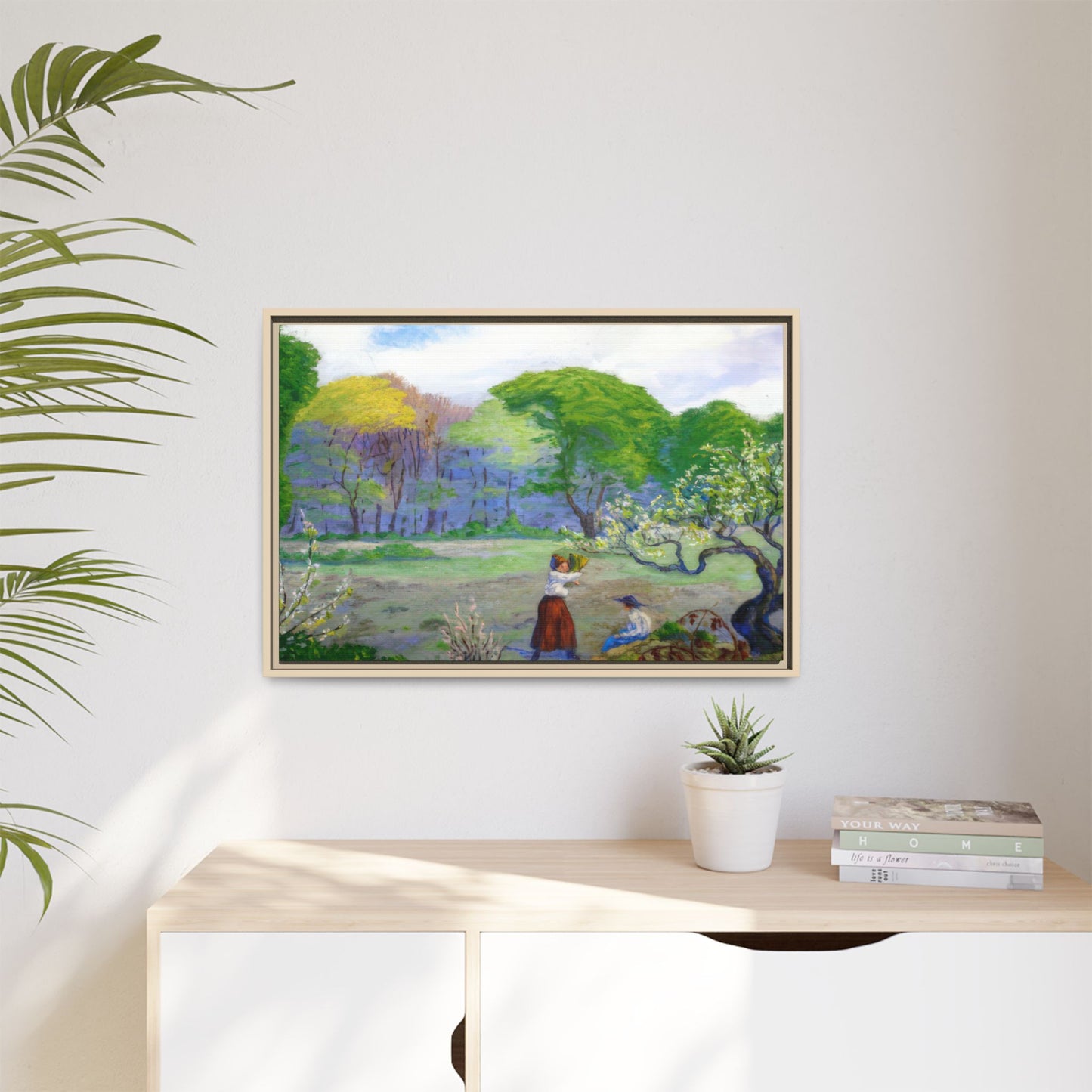 Ranson, Paul - Picking Flowers (1890) - Matte Canvas, Framed