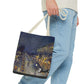 Pissarro, Camille - The Boulevard Montmartre At Night (1897) - Tote Bag