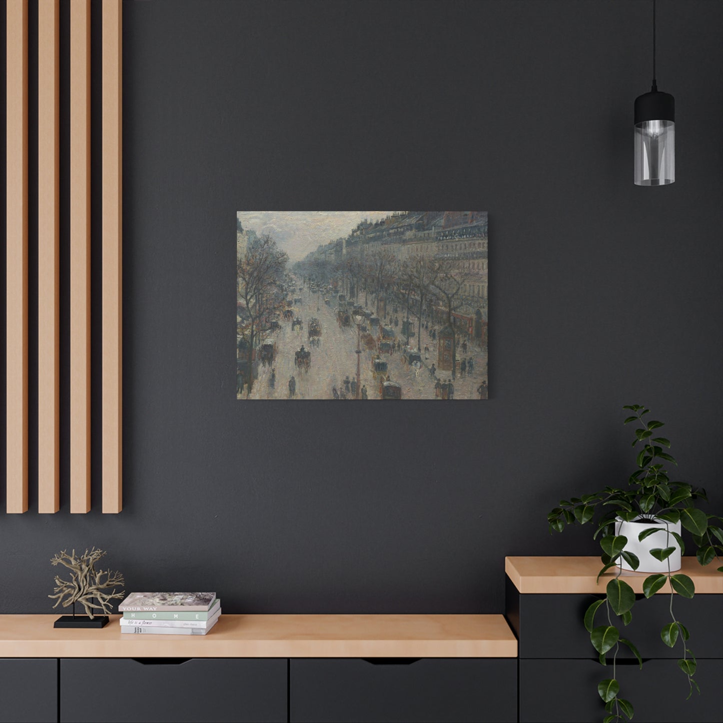 Pissarro, Camille - Boulevard Montmartre, Winter Morning (1897) - Canvas Block, unframed