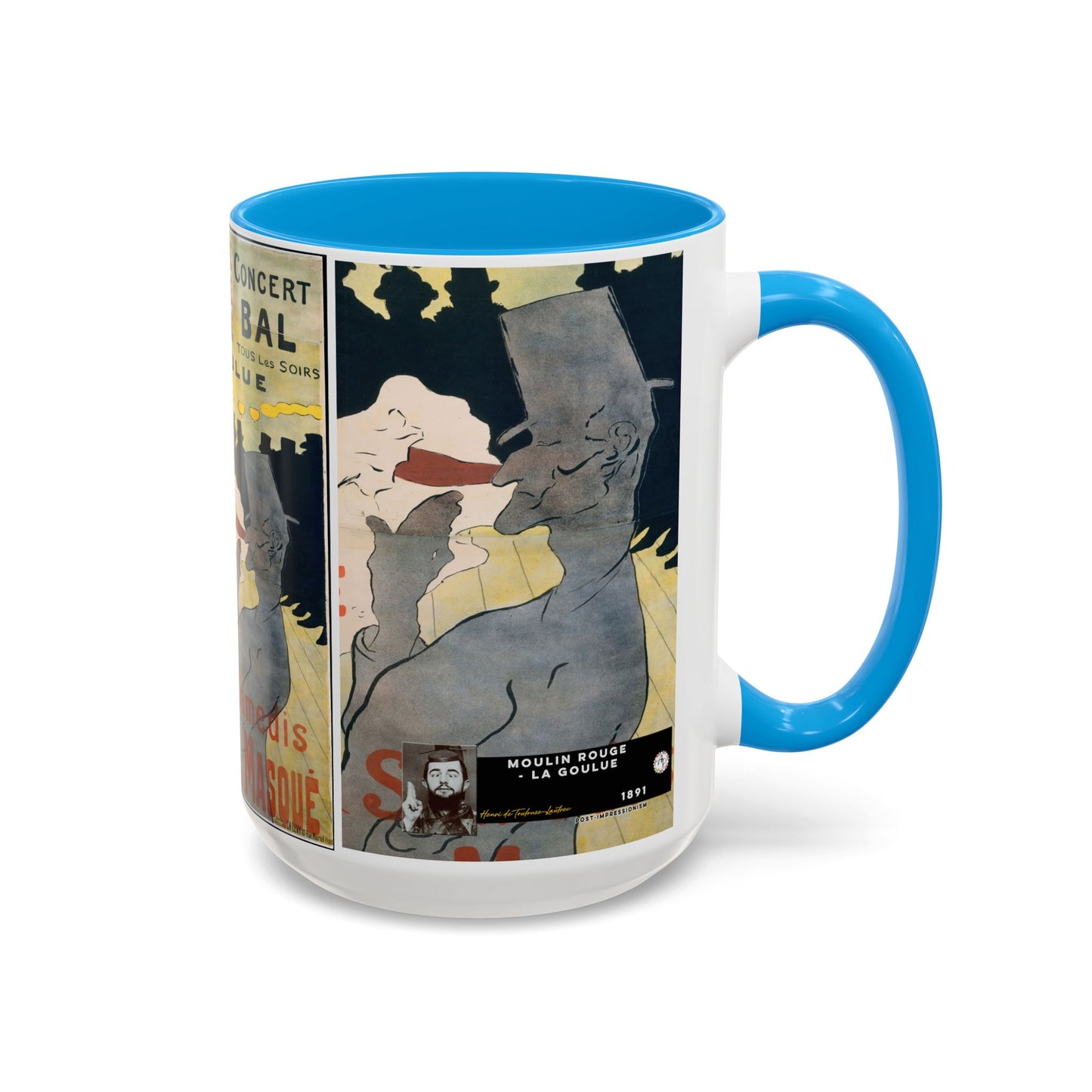 Toulouse-Lautrec, Henri - Moulin Rouge - La Goulue (1891) - Colorful Accent Mugs