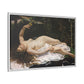 Courbet, Gustave - Woman with a Parrot (1866) - Matte Canvas, Framed