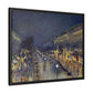 Pissarro, Camille - The Boulevard Montmartre At Night (1897) - Matte Canvas, Framed