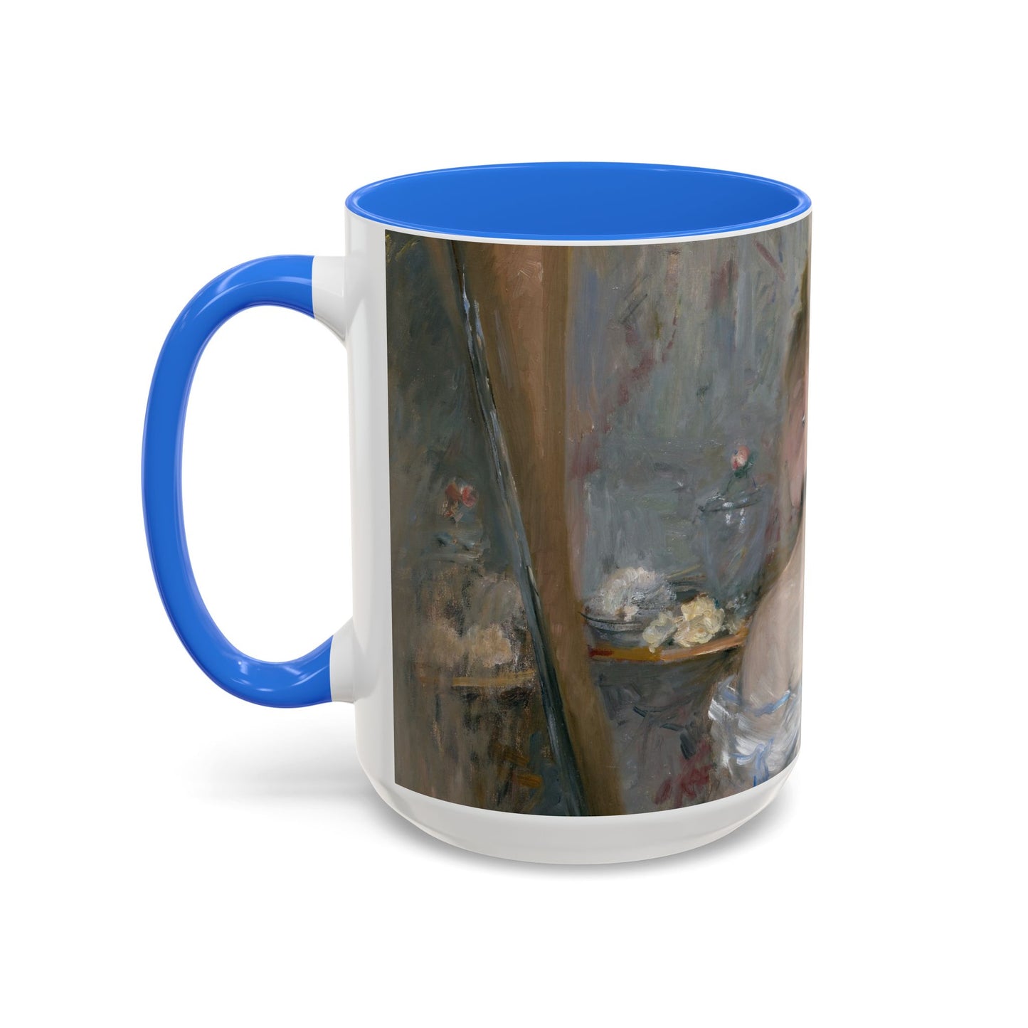 Morisot, Berthe - Woman at Her Toilette (1880) - Colorful Accent Mugs