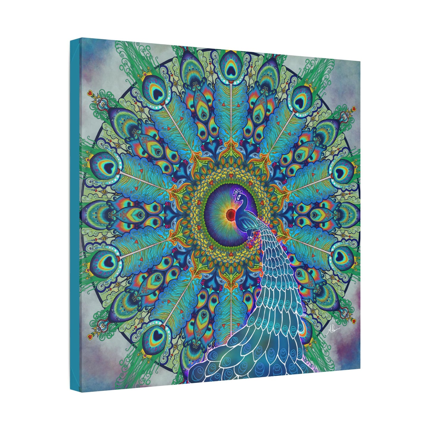 Melek Taus Mandala - Canvas Block