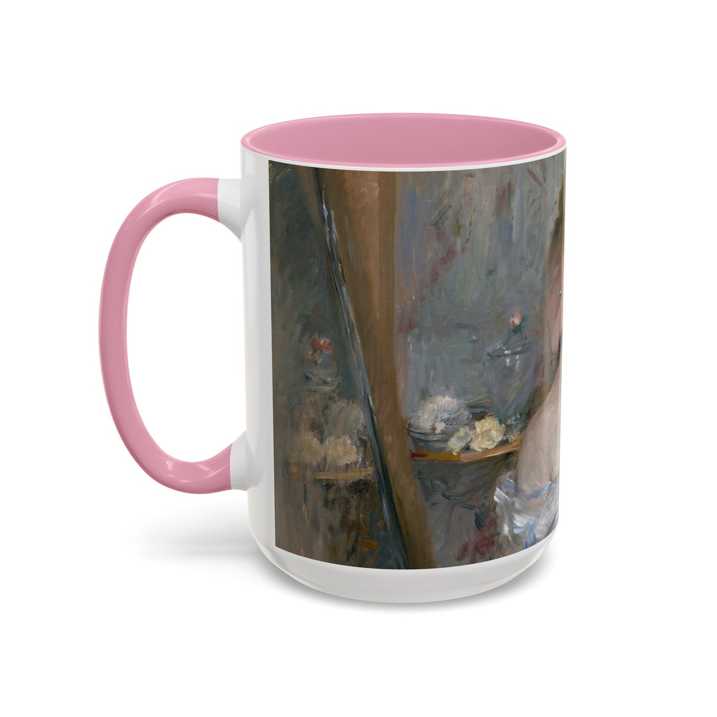 Morisot, Berthe - Woman at Her Toilette (1880) - Colorful Accent Mugs