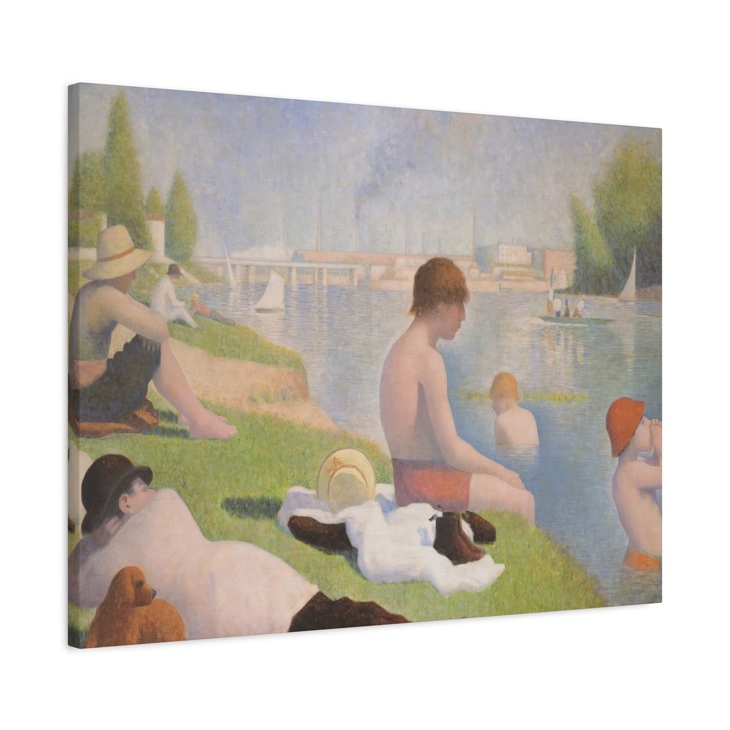 Seurat, Georges - Bathers at Asnières (1884) - Canvas Block, unframed
