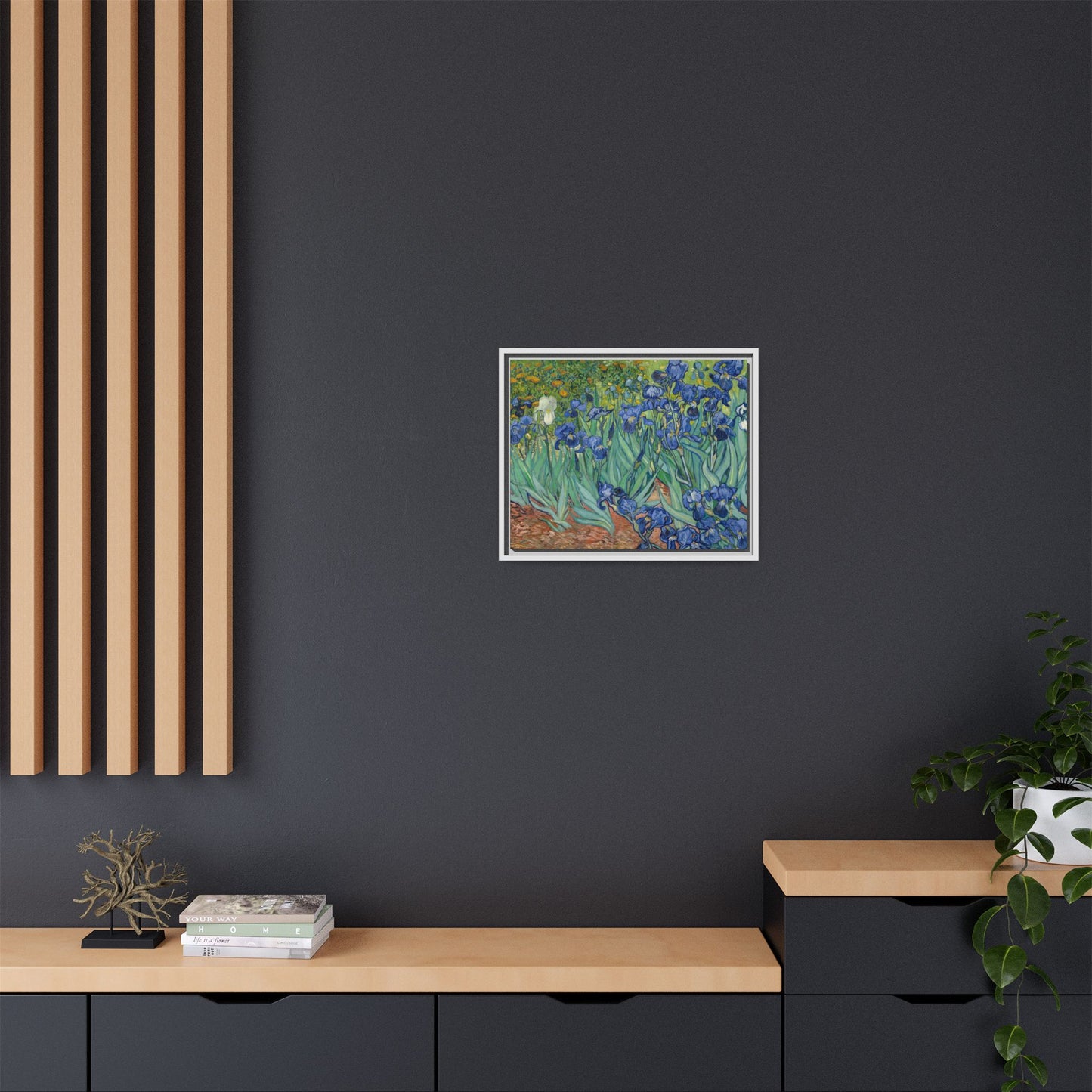 Van Gogh, Vincent - Irises (1889) - Matte Canvas, Framed