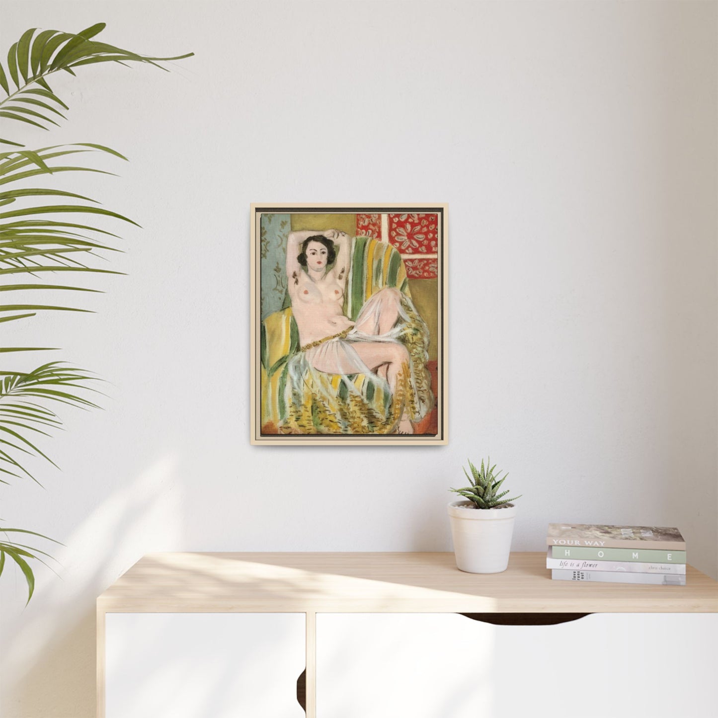 Matisse, Henri - Odalisque with Raised Arms (1923) - Matte Canvas, Framed