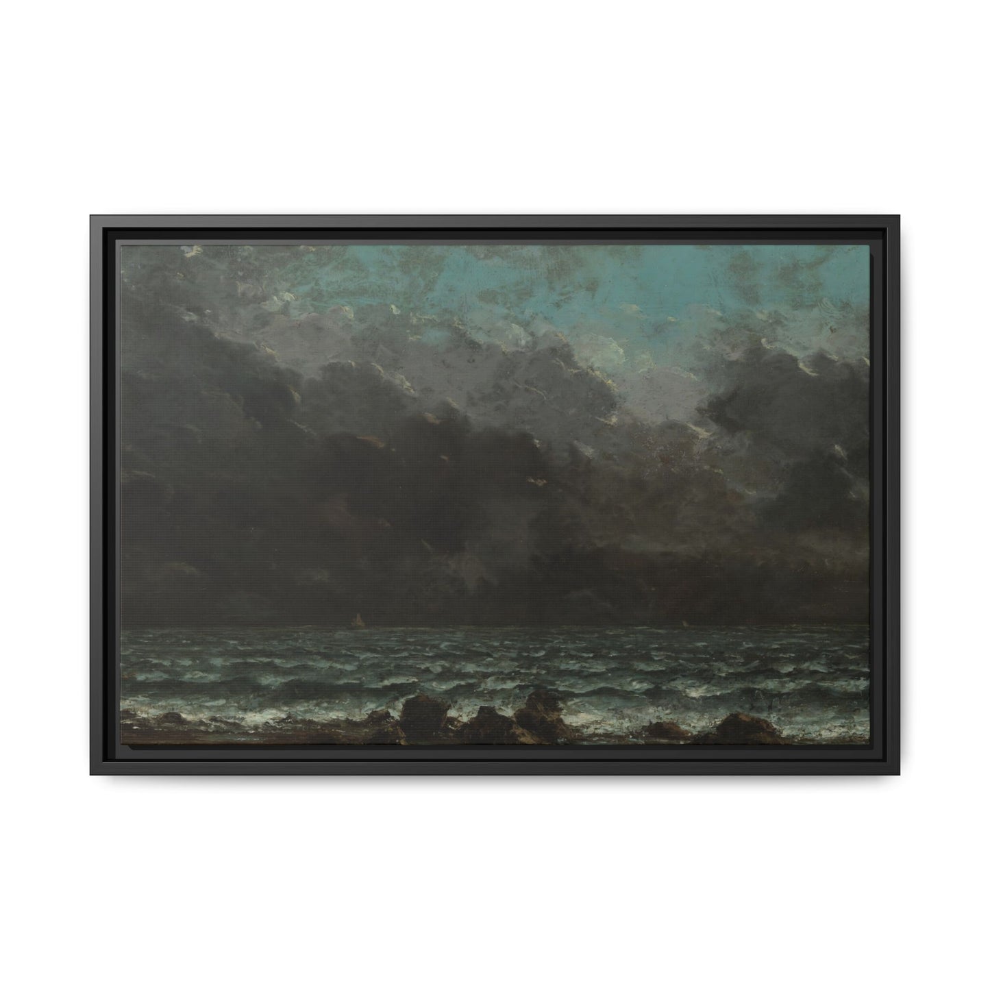Courbet, Gustave - The Sea (1865) - Matte Canvas, Framed
