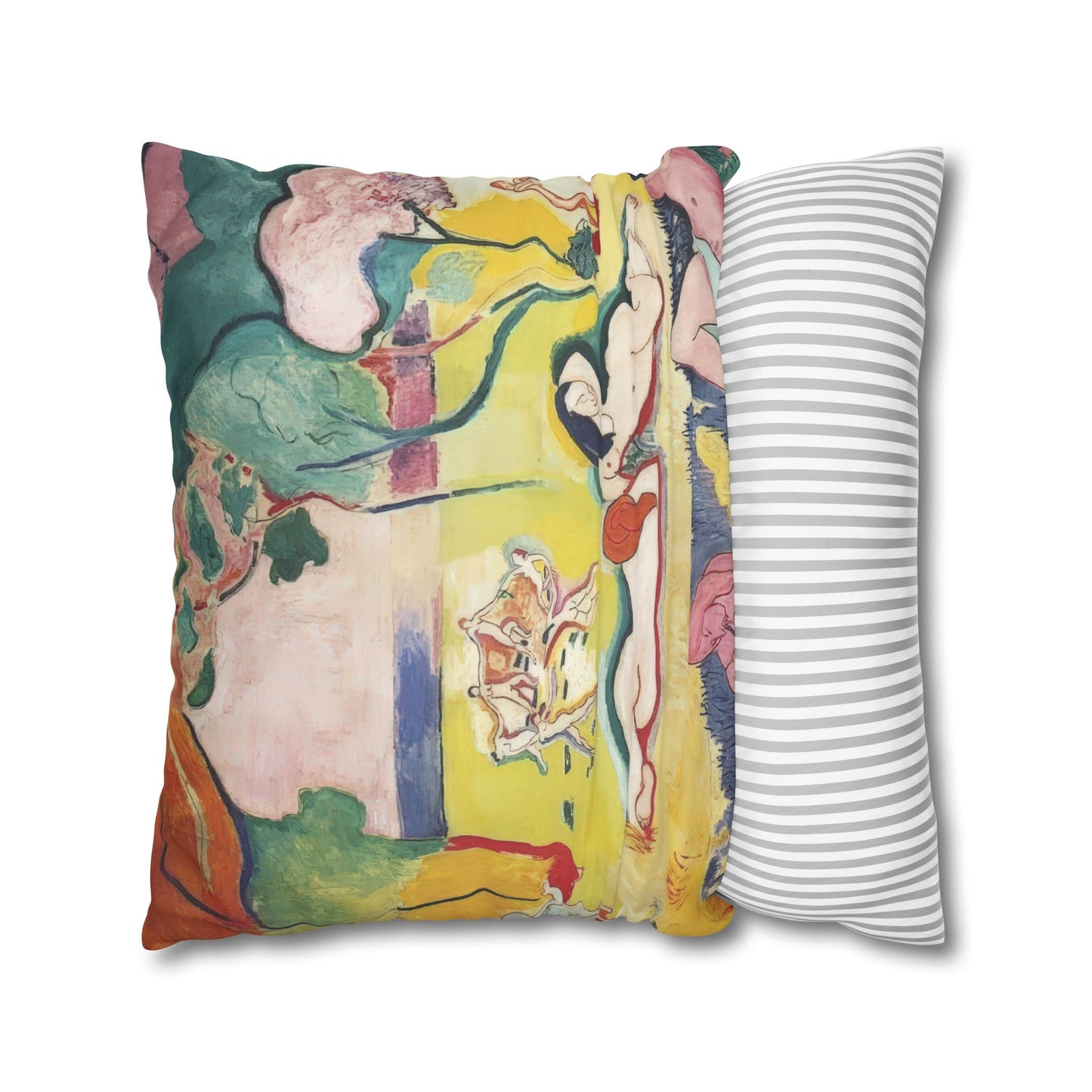 Matisse, Henri - The Joy of Life (1905) - Suede Square Pillowcase