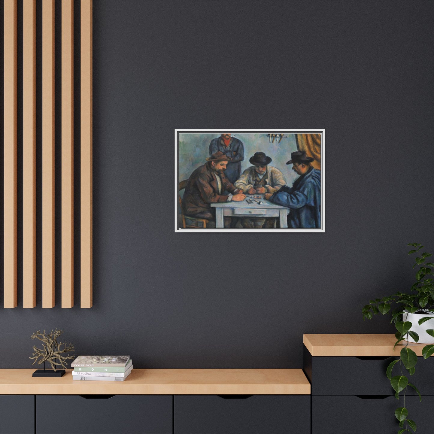 Cézanne, Paul - The Card Players (1892) - Matte Canvas, Framed