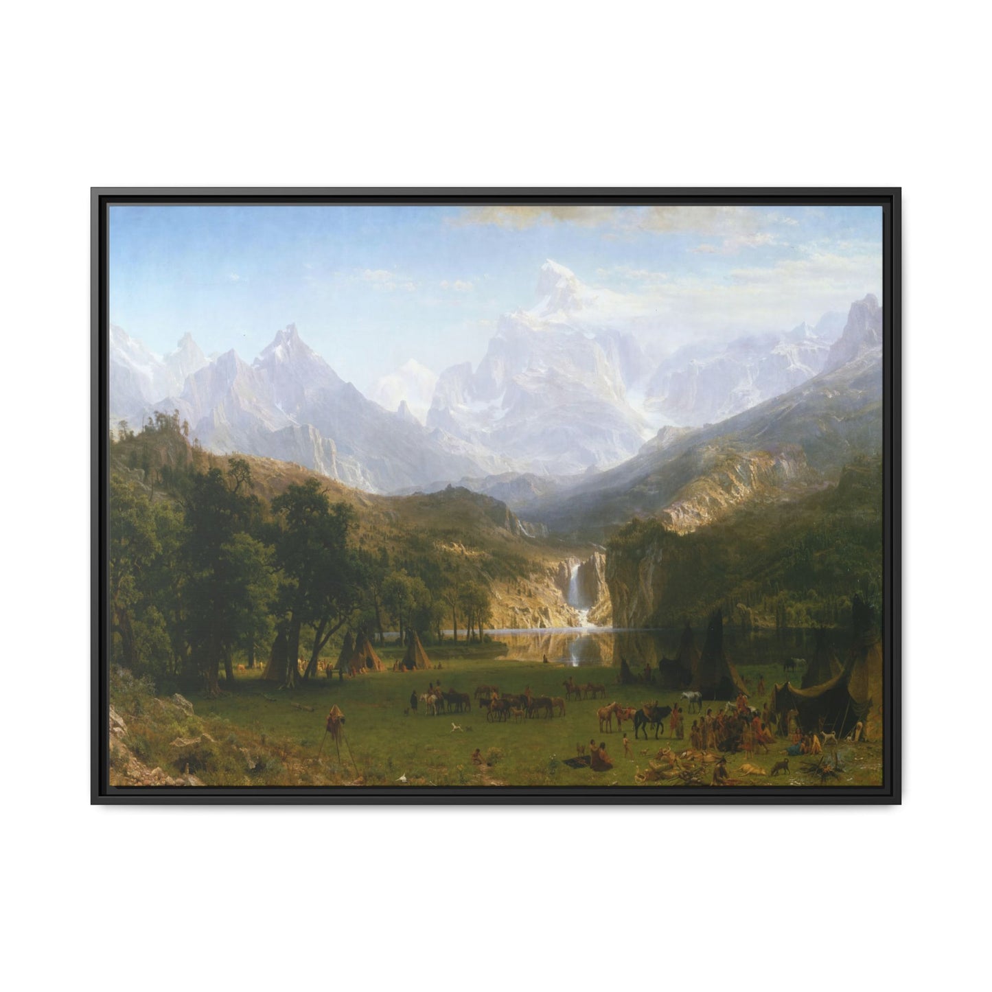 Bierstadt, Albert - The Rocky Mountains, Lander’s Peak (1863) - Matte Canvas, Framed