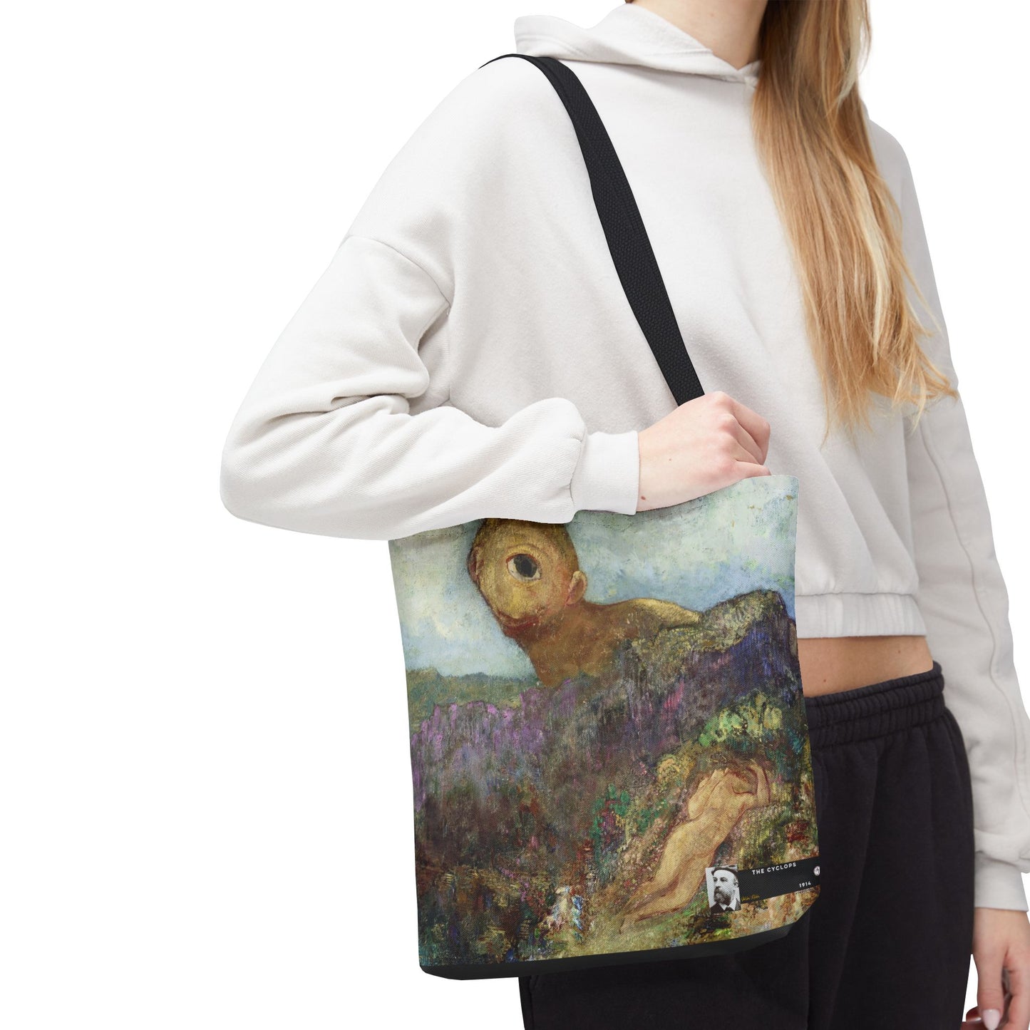 Redon, Odilon - The Cyclops (1914) - Tote Bag